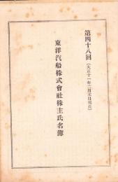 （株主名簿）東洋汽船株式会社株主氏名簿　第48回（大正11年2月末日現在）