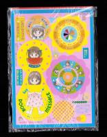 （付録）高田エミのシロちゃんトランク/さくらももこのくいしんぼまるちゃんうちわ/萩岩睦美の花ちゃんひえひえコースターほか　5点一括　-りぼん平成1年7月号付録-