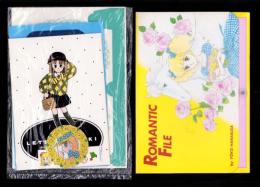 （付録）英洋子のロマンチック・ファイル/みすとかすみのレッツ・モジカキノート/秋元せいこのおしゃれシェル・トレー他　7点揃　-ひとみ昭和63年9月号付録-