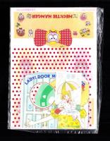 （付録）岡本まりのさやかのスタイリッシュ・ファイル/大谷美穂のありがとうネクタイ・ハンガー/英洋子のレディ・ドア・メッセージ・ボード他　5点一括　-ひとみ平成1年6月号付録-