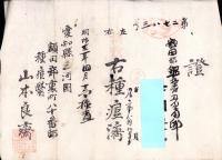 （種痘済證）額田郡鍛埜村　-明治13年-