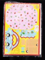 （付録）水沢めぐみの朝ちゃんおしゃれカード/さくらももこのまるちゃん父の日カード/まるちゃんテーブル・ミニトレーほか　4点一括　-りぼん平成1年6月号付録-