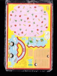 （付録）さくらももこのまるちゃん父の日カード/まるちゃんテーブル・ミニトレー/まるちゃんてるてるぼうず　3点一括　-りぼん平成1年6月号付録-