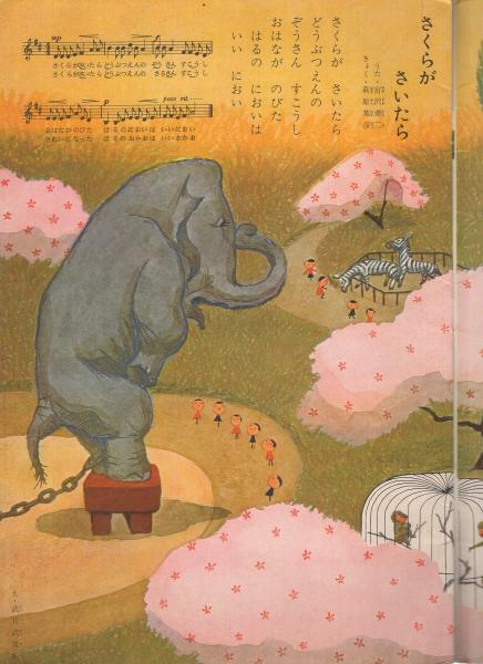 観察絵本 キンダーブック 昭和41年4月号 「さくら」 表紙画