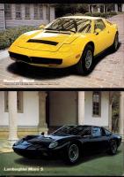 （スーパーカー大判カード）コルベット・スティングレーV8/フェラーリ365GT4/ランボルギーニ・ミウラ/マセラティ・メラク/デ・トマソ・パンテーラL/ロータス・ヨーロッパSP　6枚一括