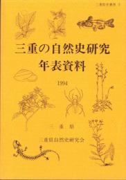 三重の自然史研究年表資料　1994　-三重県史叢書3-