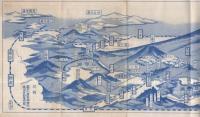 富士登山と五湖めぐり　（鳥瞰図・山梨県）