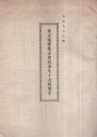 東京電燈株式会社報告　第95回～第102回　8部揃　昭和8年～12年