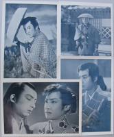 映画ブロマイド　市川雷蔵、中村錦之助、東千代介ほか12枚一括　（カラー4枚、モノクロ8枚）