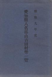 昭和9年度　愛知県八名郡山吉田村勢一覧