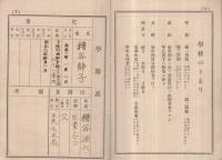 児童手牒　(愛知県宝飯郡下地尋常高等小学校　昭和2年入学)