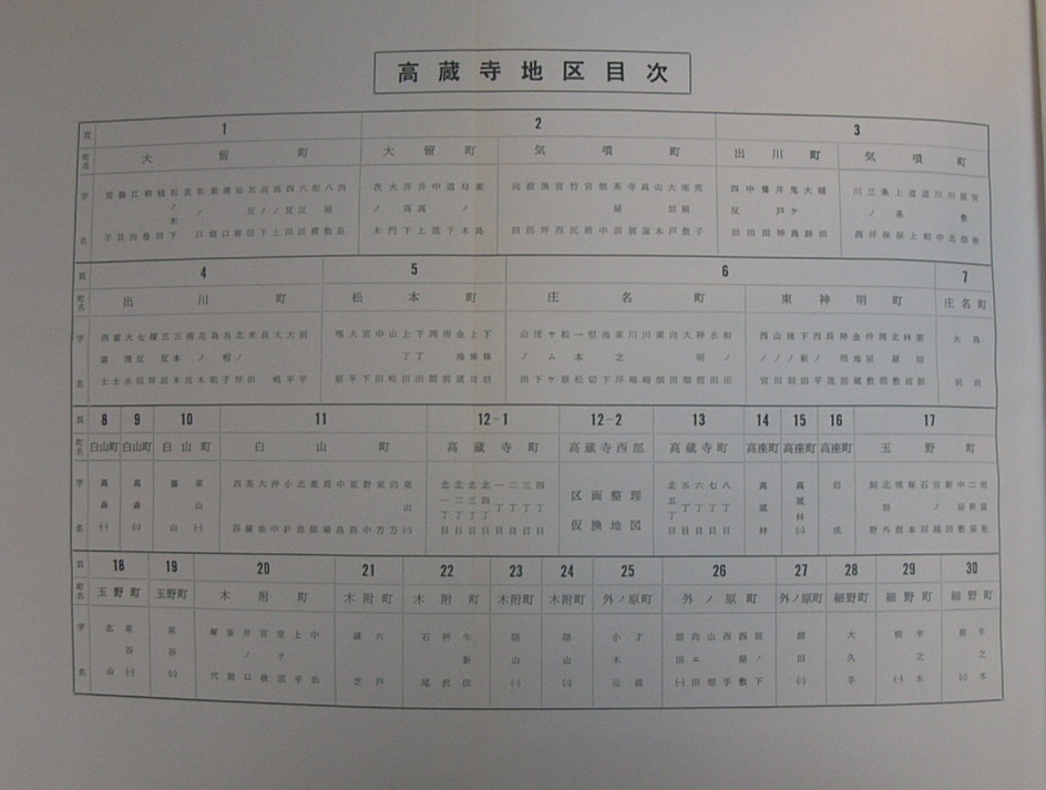 愛知県春日井市高蔵寺地区土地図鑑 昭和43年 （土地宝典