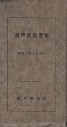 瀬戸市勢要覧　昭和8年7月刊行　（愛知県）