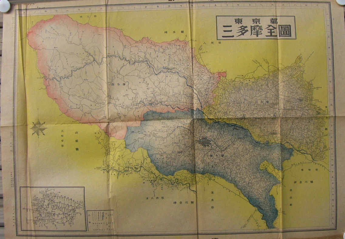 東京都三多摩全図 （袋題・東京都三多摩詳細全図） / 古本、中古