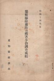 きょう蛆駆除予防竝被害歩合調査成績　昭和14年度　(愛知県経済部)