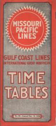 （原書）MISSOURI　PACIFIC LINES　TIMIE TABLES  Ｎｏ．20　1930年12月　（ミズーリ太平洋ライン　タイムテーブル）
