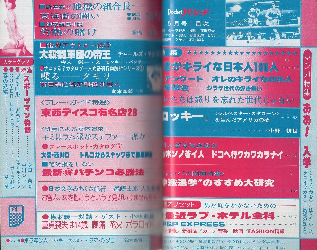 月刊POCKETパンチ 昭和52年5月号 表紙モデル・ポーラ野沢(〈ナニ
