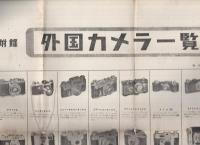 「国産カメラ一覧表」「外国カメラ一覧表」　2枚一括　フオトグラフイ昭和25年1月号・2月号付録