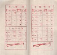 樫丸太・樫角材・歯版・車板　卸正味値段定価表　昭和14年8月改正　(宮崎県都城市）