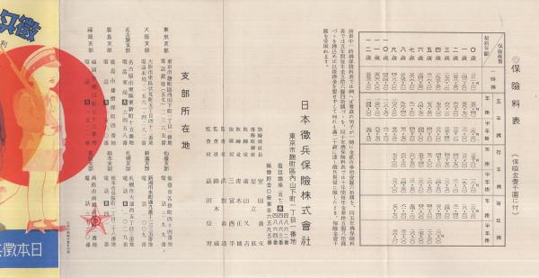 支那事変国債 富国徴兵保険リーフレット 支那事変国債 富国徴兵保険リーフレット