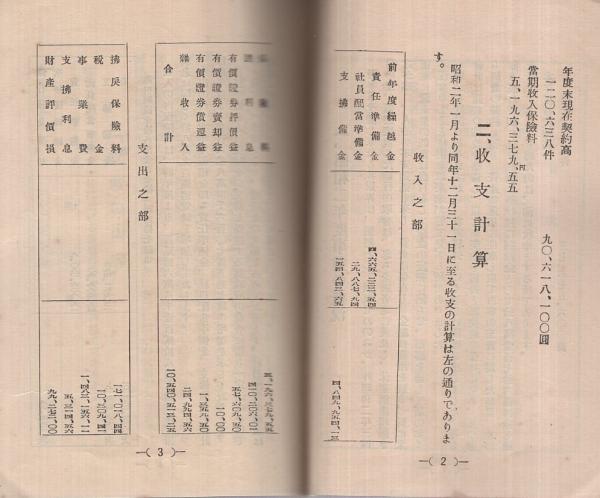 富国徴兵保険相互会社） 本邦唯一徴兵相互保険 富国徴兵 社況一斑 昭和