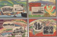 （絵葉書）　観艦式記念絵葉書　昭和5年特別大演習　袋付4枚　（兵庫県）