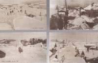 （絵葉書）　見付　大雪景絵葉書　昭和11年1月撮影　袋付全8枚揃　（静岡県）