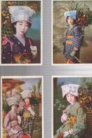 （絵葉書）　大原女　原色写真版　袋付10枚　（京都）