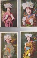 （絵葉書）　大原女　原色写真版　袋付10枚　（京都）