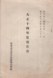 日本共立火災保険株式会社　大正14年度報告書　（東京市）