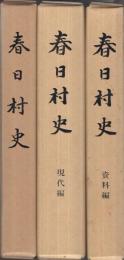 春日村史　全3冊〔正編・現代編・資料編〕　（愛知県）