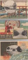 （絵葉書）　熱田神宮本殿遷座祭記念絵端書　袋付3枚　(愛知県)