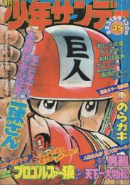 週刊少年サンデー　昭和50年35号　昭和50年8月31日号　表紙画・水島新司「一球さん」