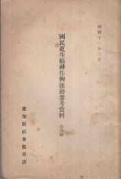 國民更生精神作興運動參考資料　第6輯　昭和11年3月　（愛知県）