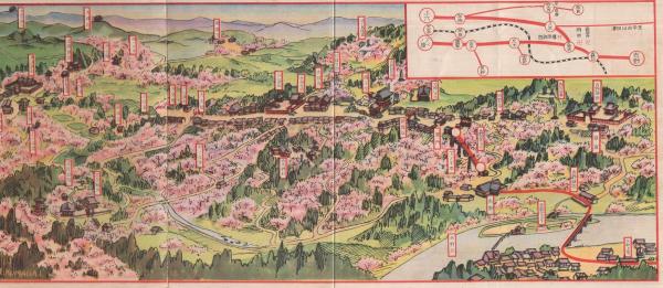 吉野山名所図絵 （鳥瞰図・奈良県） | 吉野山観光協会 | ¥1,500 - 日本