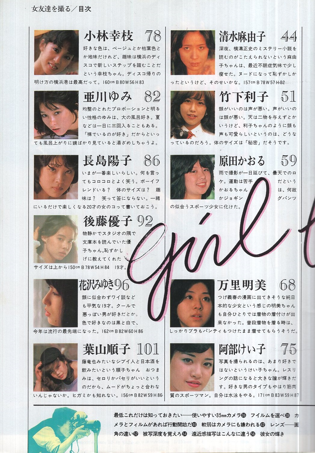 女友達を撮る クールガイ昭和55年8月増刊号 蜂屋芹 鈴木千代子 林久美 高橋美樹 中森ゆき 田中愛子 秋元レナ 亜川ゆみ 長島陽子 葉山順子ほか 古本 中古本 古書籍の通販は 日本の古本屋 日本の古本屋 女友達を撮る クールガイ昭和55年8月増刊号 蜂屋芹 鈴木千代子 林久美 高橋美樹 中森ゆき 田中愛子 秋元レナ 亜川ゆみ 長島陽子 葉山順子ほか 古本 中古本 古書籍の通販は 日本の古本屋 日本の古本屋