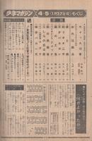 週刊少年マガジン　昭和49年4・5合併号　昭和49年1月27日号　表紙画・ちばてつや他