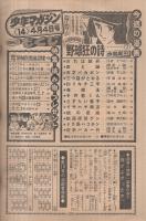 週刊少年マガジン　昭和51年14号　昭和51年4月4日号　表紙画・水島新司「野球狂の詩」ほか