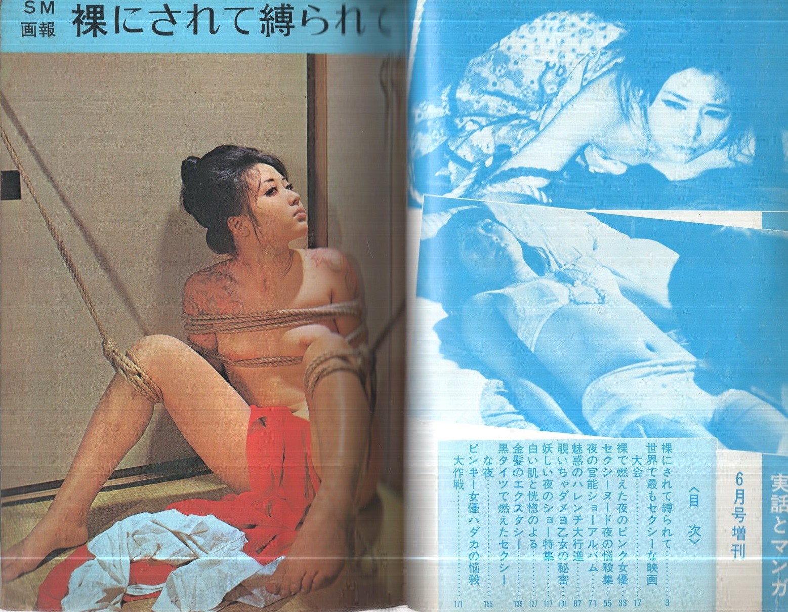 昭和裸 実話とマンガ 昭和47年6月増刊号(〈SM画報 裸にされて縛られて カラー8頁〉、〈夜の官能ショーアルバム モノクロ15頁〉、〈妖しい夜のショー特集  10頁〉) / 古本、中古本、古書籍の通販は「日本の古本屋」 / 日本の古本屋