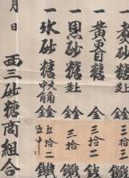 （砂糖）定価表（西三砂糖商組合・愛知県）