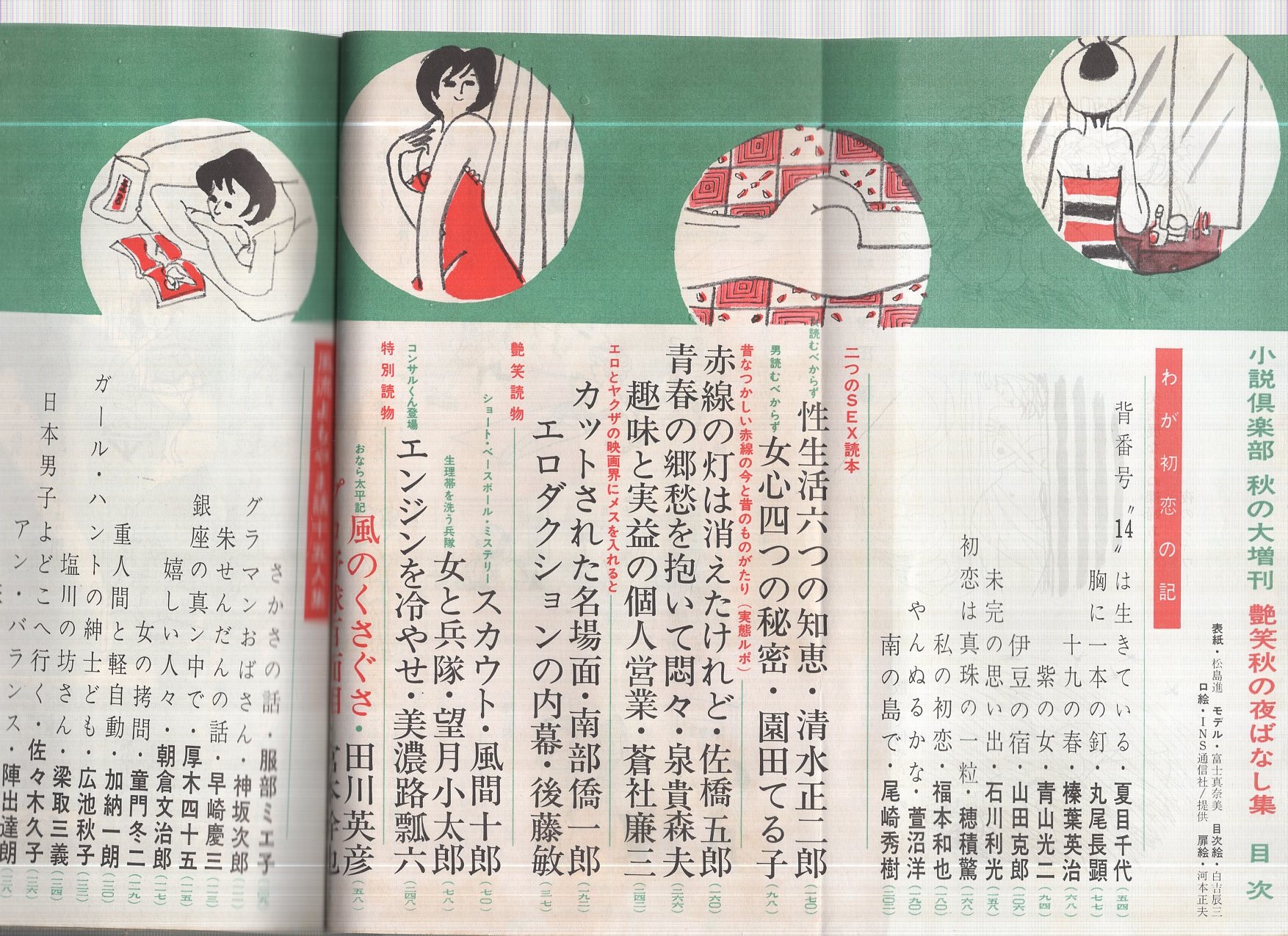 小説倶楽部 昭和40年11月増刊号 表紙モデル・富士真奈美(〈実態