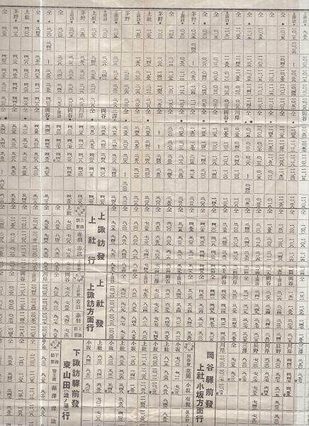 乗合自動車時刻表 10月10日ヨリ改正 諏訪自動車株式会社 長野県 伊東古本店 古本 中古本 古書籍の通販は 日本の古本屋 日本の古本屋