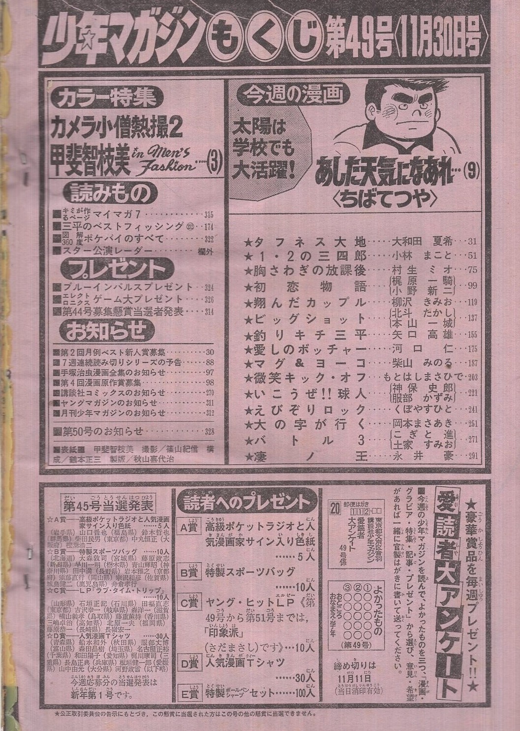 正規店仕入れの J04-020 月刊少年マガジン 折り目 傷削れ跡あり