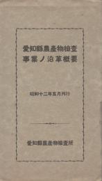 愛知県農産物検査事業ノ沿革概要　昭和12年5月印行