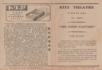 （戦前中国映画館の映画プログラム）上海・リッツ劇場　レックス・イングラム主演「緑の牧場」