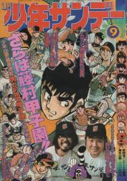 週刊少年サンデー 昭和50年9号 昭和50年3月2日号 表紙画・水島新司「男