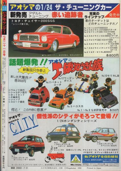 週刊少年サンデー 昭和57年31号 昭和57年7月21日号 表紙画・原田