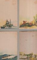 （絵葉書）陣中通信　軍事郵便絵はがき　袋付全8枚揃