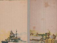 （絵葉書）陣中通信　軍事郵便絵はがき　5枚