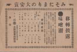 （チラシ）みそたまりの大安売（愛知県豊橋市・古源商会出張店）